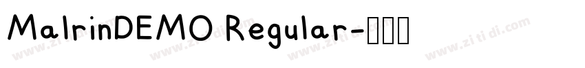 MalrinDEMO Regular字体转换